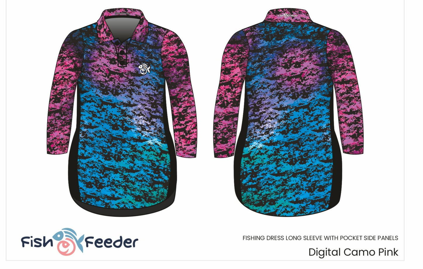 Girls Digital Camo Dress - Long Sleeve