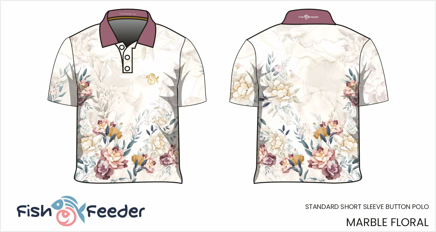 Marble Floral Shirt - Short Sleeve