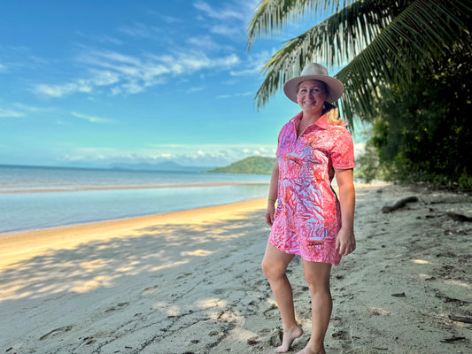 Coral Chic Fishing Dress – Short Sleeve