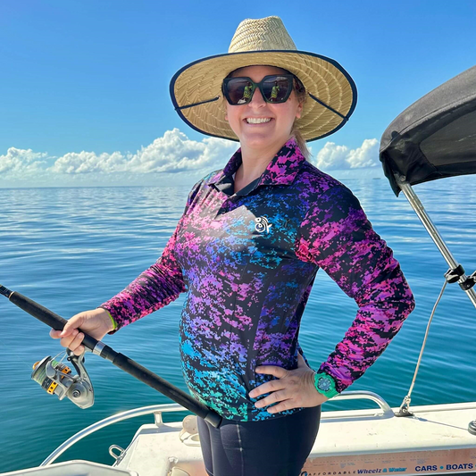 Digital Camo Pink Fishing Shirt – Long Sleeve