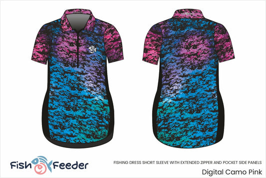 Digital Camo Pink Dress - Short Sleeve