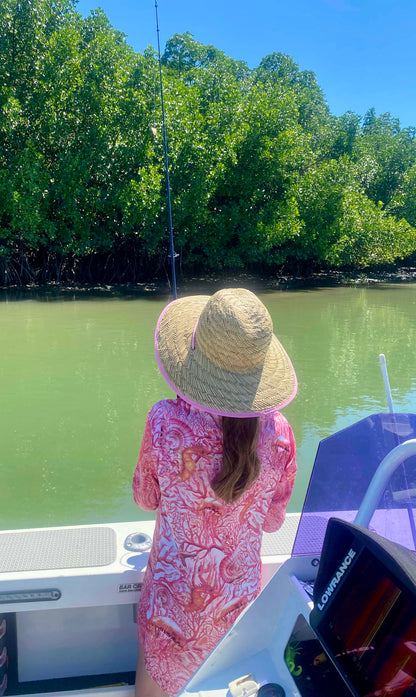 Girls Coral Chic Fishing Dress - Long Sleeve