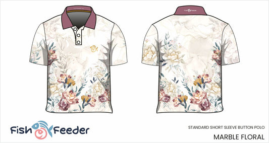 Marble Floral Shirt - Short Sleeve