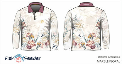 Marble Floral Shirt - Long Sleeve