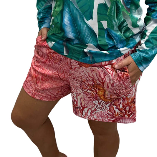 Coral Chic Fashion Footy Fishing Shorts