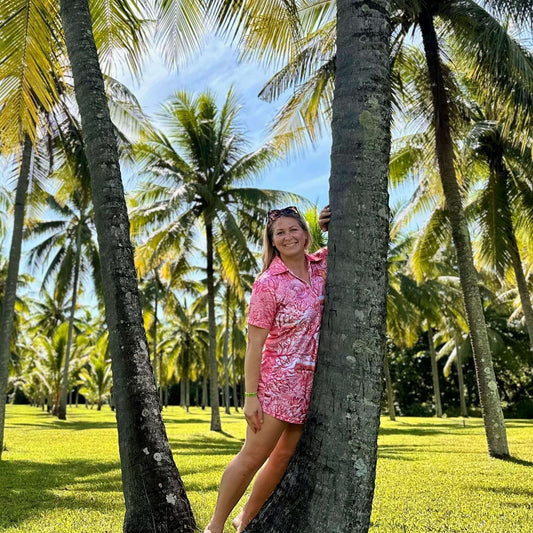 Coral Chic Fishing Dress – Short Sleeve