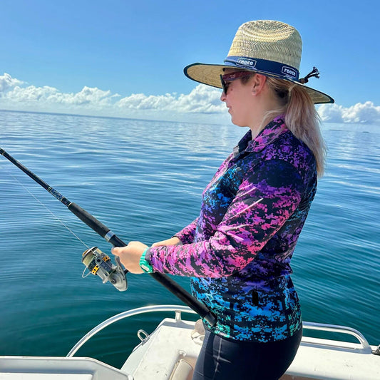 Digital Camo Pink Fishing Shirt – Long Sleeve